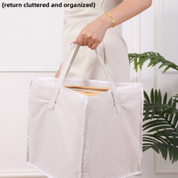 Sac organisateur triangulaire à cintre personnalisé pochette de rangement en tissu avec panneau de base pour un usage quotidien à domicile et solution de rangement pour déménagement