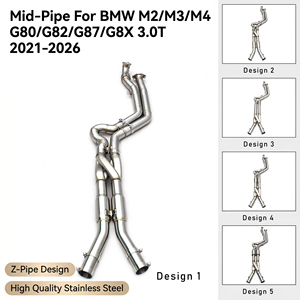 Nuevo Estilo de Lujo, Tubo Intermedio de Igual Longitud, Tubo en Z de Acero Inoxidable de 1.5mm para BMW M2/M3/M4 G80/G82/G87 3.0T 2021-2026 - Product Image 1