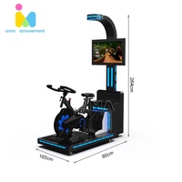Máquina de juego de centro comercial AMA, simulador de paseo en bicicleta Vr, equipo de bicicleta operado por Vr