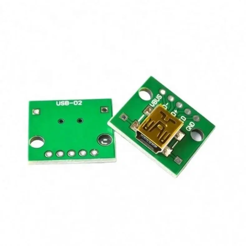 Mini Micro USB to DIP 2.54mm Adapter Connector Module Board Panel Female 5 Pin Pinboard Micro USB PCB Type Parts