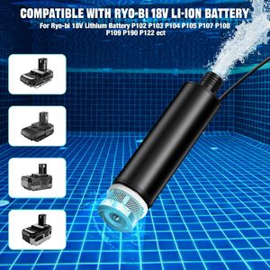 Adaptateur de pompe à eau <span class=keywords><strong>Ryobi</strong></span> compatible avec la <span class=keywords><strong>batterie</strong></span> <span class=keywords><strong>Ryobi</strong></span> 18V, pompe utilitaire submersible 120W 635GPH, pompe de transfert pour piscines, jardins - Product Image 3