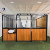 Establo Portátil para Caballos, Prefabricado, de Acero Galvanizado, Resistente a la Intemperie, Modular, para Exteriores