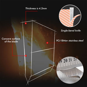 Ensembles de couteaux à <span class=keywords><strong>saumon</strong></span> japonais en acier inoxydable 9Cr18Mov Kiritsuke Sushi Sashimi Ensembles de couteaux à poisson Manche en bois d'ébène et corne de buffle - Product Image 4