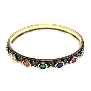 Chinese Style Gold Plated <b>Bracelet</b> Colored Zircon Inlay Women's Party Jewelry Geometric Pattern Auspicious Design - Product Image 5