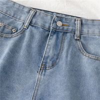 Shorts en jean déchirés taille haute pour femme, style délavé et bords bruts, polyvalents, grandes tailles, collection très prisée