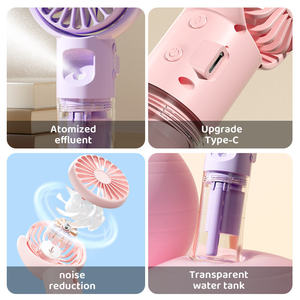 Ventilateur de pulvérisation F4 <span class=keywords><strong>Mini</strong></span> ventilateur de pulvérisation rechargeable avec lanière Ventilateur portable avec pulvérisation d'eau <span class=keywords><strong>Accessoires</strong></span> informatiques - Product Image 4