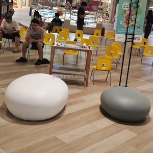 Sofá de adoquines creativo de diseño, asiento de fibra de vidrio, silla de tela de recepción Simple, taburete con forma de piedra - Product Image 4