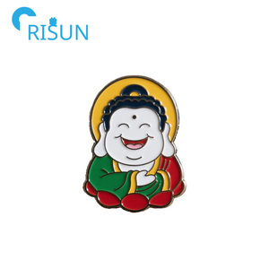 En gros Classiques Dessin Animé Miro <span class=keywords><strong>Bouddha</strong></span> Émail Épinglette Logo Personnalisé Heureux Sourire Rire <span class=keywords><strong>Bouddha</strong></span> Émail Pin Badge Broche - Product Image 3