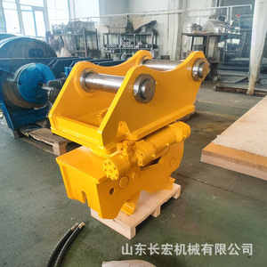 Acoplador hidráulico de enganche rápido Shandong Changhong para excavadora con rodamiento, color amarillo - Product Image 4