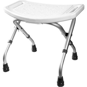 Tabouret de douche pliable Medlive 51,5x12x38 cm en alliage d'aluminium, chaise de salle de bain antidérapante pour personnes âgées et femmes enceintes - Product Image 1