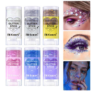 Bâton de paillettes pour cheveux et visage sirène 6 couleurs pour les chanteurs, les concerts, les amoureux, paillettes épaisses en forme de cœur, peinture corporelle - Product Image 1