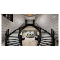 Escalier Courbé en Promotion : Escalier Hélicoïdal Sur Mesure avec Marches en Bois Massif, Style Simple pour Projets Résidentiels Intérieurs