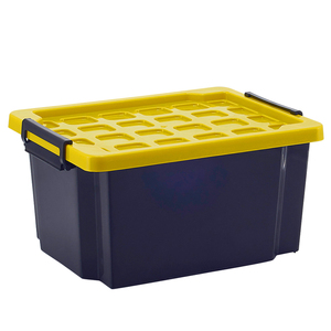 China 25l colorful lid heavy duty plastic storage tool box on sale