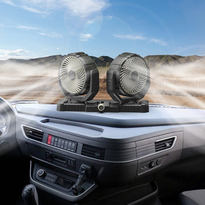 Dual <b>Head</b> Van Truck <b>Fan</b> for Dashboard with 2 Wind Speed Adjustable Double <b>Head</b> <b>Fan</b> 12V 24V Auto Vehicle <b>Fan</b> - Product Image 5