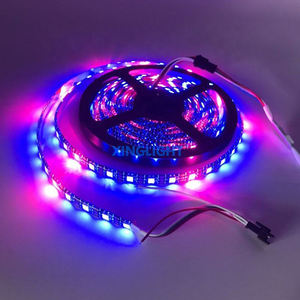 XINGLIGHT WS2812B <span class=keywords><strong>5V</strong></span> 5050 RVB LED 30 60 144 150 300 IC bandes lumineuses LED adressables individuelles pour éclairage décoratif intérieur - Product Image 3