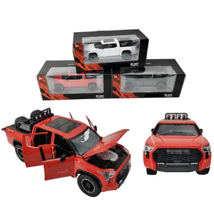 Door Open Function Licensed Car TMC Tundraed Model Diecast Toy Vehicles 1/24 Pull Back Toy Cars With Light