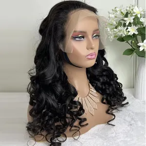 Bellishe Spanish Curl 100 Percent Brazilian Glueless Wholesale Vendors Lace Front Natural Human Hair Wig For Black Women