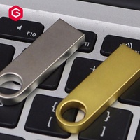 Flash drive USB logam 2.0 3.0 mendukung logo kustom 16GB 32Gb 64 GB Stik usb disesuaikan untuk hadiah khusus Perusahaan