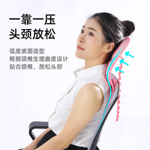 Coussin ergonomique pour chaise de bureau, taille standard, en pur coton, pour le cou et le soutien lombaire, pour un confort prolongé lors des longues sessions assises - Product Image 1