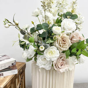 DKB เครื่องประดับตกแต่งงานแต่งงานดีไซน์ใหม่ประดับลูกบอลดอกไม้ดอกกุหลาบเทียมวางกลางโต๊ะ - Product Image 4