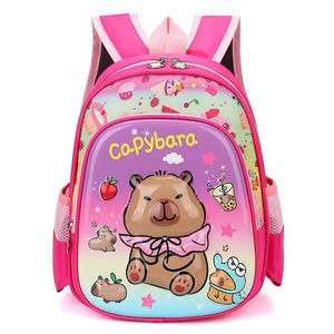 Carino Capybala cartone animato zaino per ragazzi ragazze cotone leggero poliestere grande caramella per la scuola materna - Product Image 6