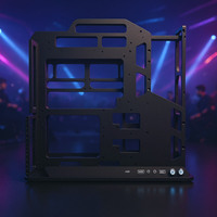 Boîtier de PC de jeu Micro ATX en aluminium argenté Socooler Scientific Calculation SOC-AP-Y avec panneau latéral en verre double