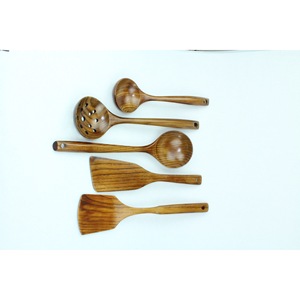 Wooden Spatula And Spoon Set 5 Pieces Heat Resistant Cooking Tools For Kitchen Use - Product Image 2
