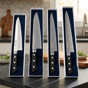 Seki Japan Stainless Steel Wave Blade Chef <b>Knife</b> Ambidextrous Plastic Handle Serrated Edge Dishwasher Safe - Product Image 3