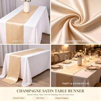 Chemin de table en satin uni de haute qualité - Durable et écologique pour les événements de mariage