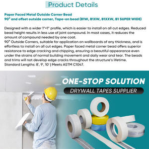 Profilé d'angle en métal pour papier, longueur personnalisable - 2,44 m/3 m/DIY pour la protection des murs - Product Image 4