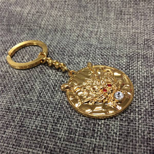 Porte-clés rond vierge en métal avec logo personnalisé, jeton de chariot de courses, chaîne de porte-clés - Product Image 3