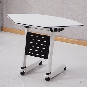 Table de formation pliante combinable, table de conférence et bureau de lecture long pour institutions, table de cours de tutorat à roulettes - Product Image 6