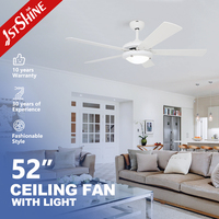 Ventilateur de plafond 1stshine avec télécommande, style luxueux, très bien noté, écologique, de qualité commerciale, personnalisable, longue durée de vie, avec éclairage LED