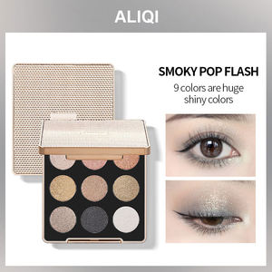 Vendedores de maquillaje Cosmético Personalizado 9 colores Pigmento desnudo Sombra de ojos Etiqueta privada 9 Pan Paleta de sombras de ojos fluorescentes - Product Image 3