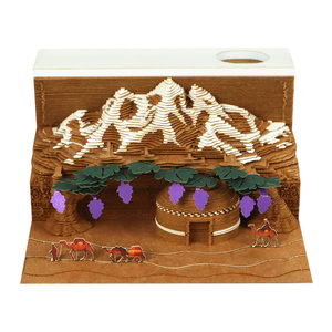 Bloc <span class=keywords><strong>de</strong></span> Notas 3D con Diseño <span class=keywords><strong>de</strong></span> Arquitectura <span class=keywords><strong>de</strong></span> Xinjiang, <span class=keywords><strong>Ruta</strong></span> del <span class=keywords><strong>Seda</strong></span>, Calendario 2027, Notas Desprendibles con Tallado en Papel <span class=keywords><strong>de</strong></span> Lugares Emblemáticos, Cubo con Luz LED - Product Image 1