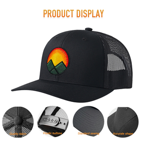 Gorra Trucker de Malla con Parche de Cuero y Logotipo Personalizado, Estilo Vintage, Snapback, Hip Hop, para Pesca y Deportes al Aire Libre, Venta al por Mayor - Product Image 4