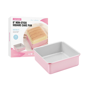 <span class=keywords><strong>CHEFMADE</strong></span> กระทะเค้กสี่เหลี่ยมอบทำจากเหล็กกล้าคาร์บอน,ขนาด8นิ้ว8X8นิ้วไม่ติด - Product Image 1