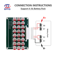 Module d'équilibrage actif XJBMS 5A 4S 8S 16S pour batteries LiFePO4, Lithium, Lipo, NMC avec condensateur intégré