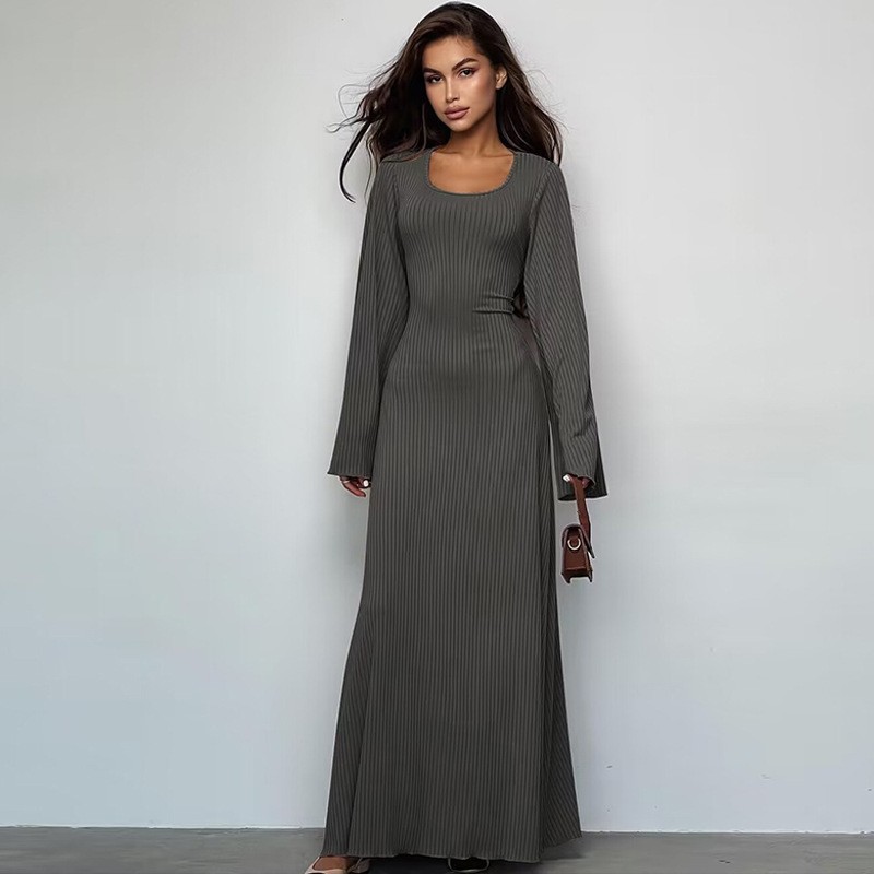 tight fitted jersey dress Tight Long Jersey Prom Dress with Ruching– PromGirl main image 1