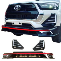 Pour Toyota Hilux 2021 : Kit carrosserie avec feux de brouillard DRL et jupes de pare-chocs à LED séquentielles