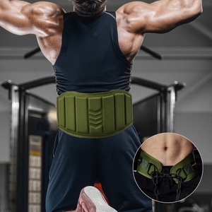 VIGFIT sabuk Angkat Berat Fitness, sabuk tarik ke atas Horizontal bar kekuatan pinggang sabuk celup pelatih jongkok dengan rantai besi - Product Image 3