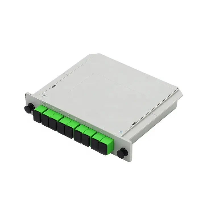 GPON-Divisor PLC 1:8, divisor de fibra óptica de Cassette óptico SC/APC para FTTH