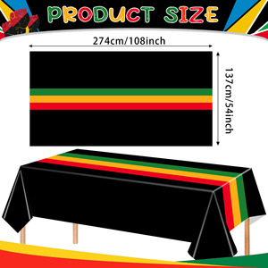 June 6th Themed Disposable Tablecloth 137x274cm Holiday Party Decorations <b>Waterproof</b> Thickened <b>Table</b> <b>Cover</b> - Product Image 5