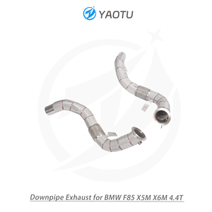 YT thép không gỉ tùy chỉnh bảo vệ nhiệt xả tiêu đề, downpipe và ống phía trước cho BMW F85 x5m X6M 4.4t - Product Image 6