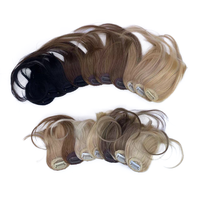 Extensions de franges droites 3D Air Bangs JS Brand en cheveux humains Remy indiens pour femmes, invisibles, à clipser, adaptées à la teinture plus claire