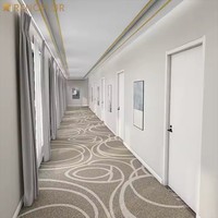 Moquette murale en rouleau personnalisée, 20% nylon, 80% laine, tissée à la machine, à motifs floraux, écologique, pour hall d'hôtel 5 étoiles