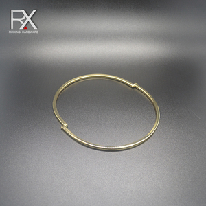 Cao Chất Lượng Kim Loại Sắt Hành Lý Vòng Túi Xách Xử Lý Với Hai Hạt Cho Túi - Product Image 6