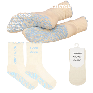 Calcetines de Pilates con Agarre Antideslizante Personalizados de Fábrica, Calcetines de Yoga Antideslizantes para Venta al Por Mayor con Logotipo Personalizado - Product Image 1
