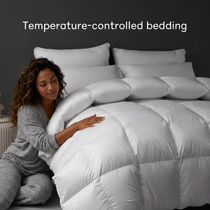 Couette matelassée en duvet d'oie 95% coton jacquard, 140 fils, écologique, bioclean, douce, respirante, quatre saisons - Meilleures ventes - Product Image 3