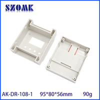 Caja de PCB con Orificios, Caja Electrónica para Riel DIN, PLC 95*80*56mm